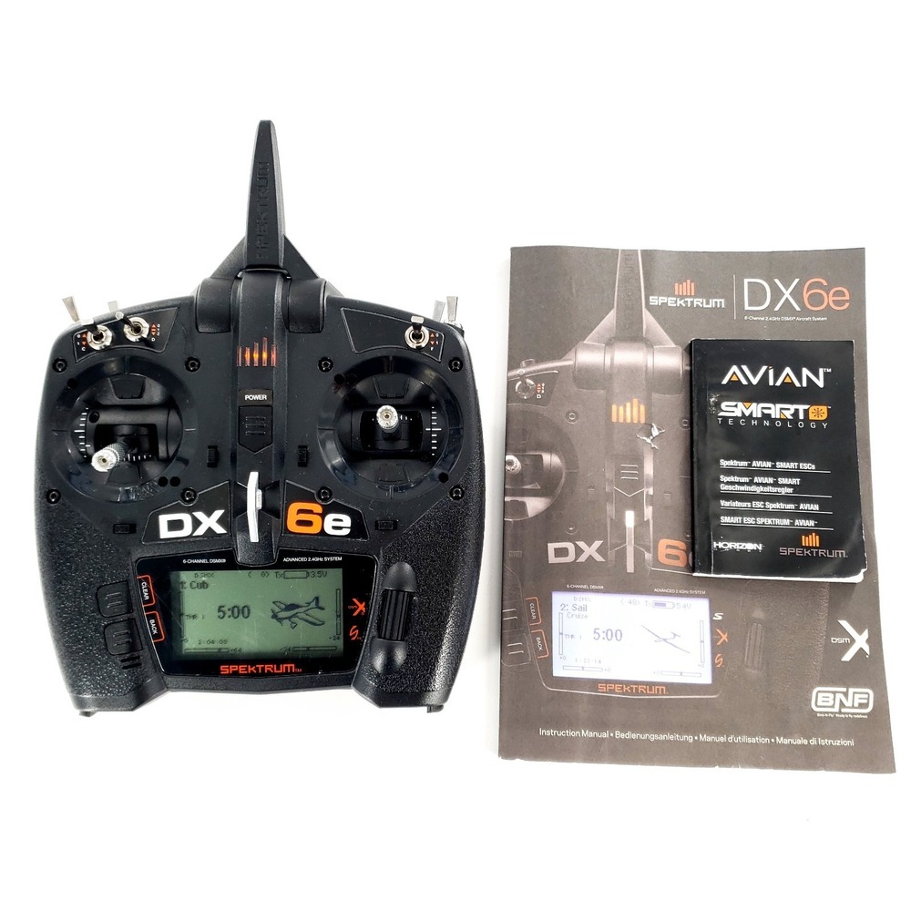 Spektrum DX6E 6 Channel Transmitter SPMR6655 w/ Manual No Receiver Tested Works